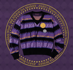 MEDM × JOJO Striped V Neck Knit Sweater