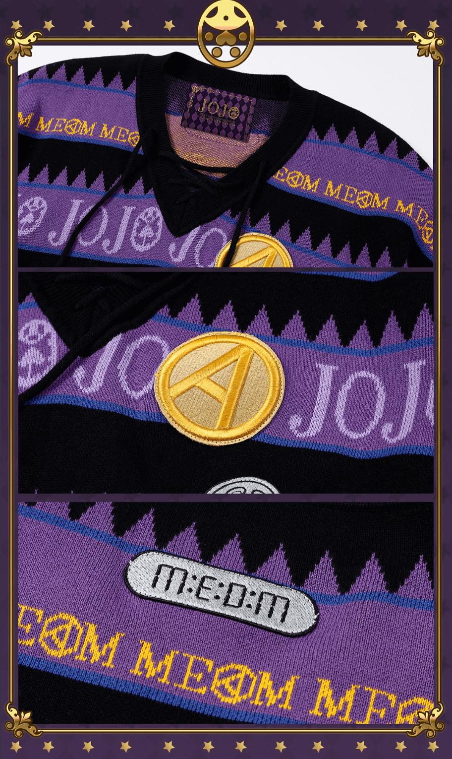 MEDM × JOJO Striped V Neck Knit Sweater