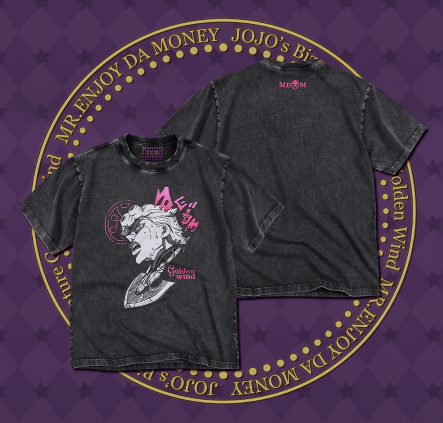 MEDM × JOJO Vintage Washed Character Print Tee