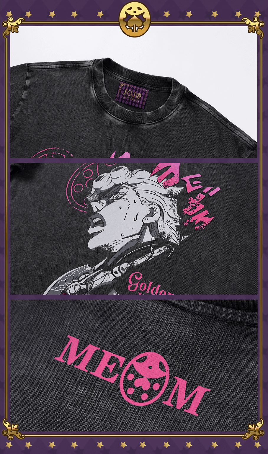 MEDM × JOJO Vintage Washed Character Print Tee