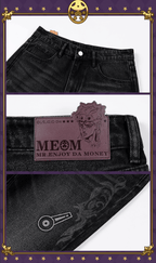 MEDM × JOJO Icon Embroidery Washed Distressed Jeans