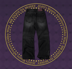 MEDM × JOJO Icon Embroidery Washed Distressed Jeans