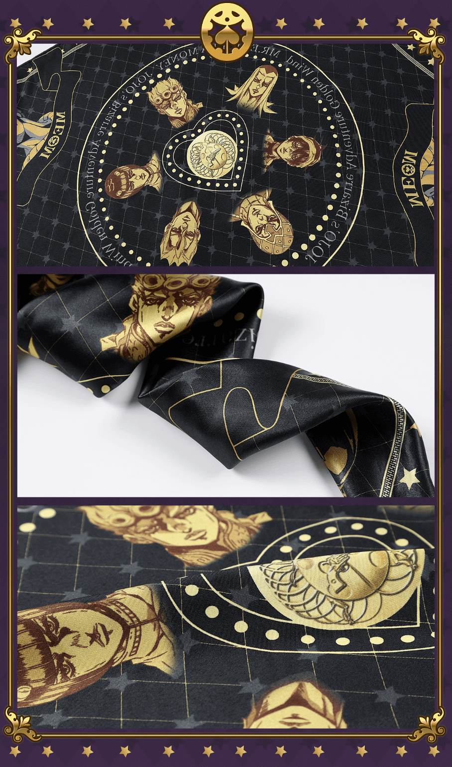 MEDM × JOJO Character Print Scarf