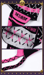 MEDM × JOJO Studded Plaid Ear Flap Beanie