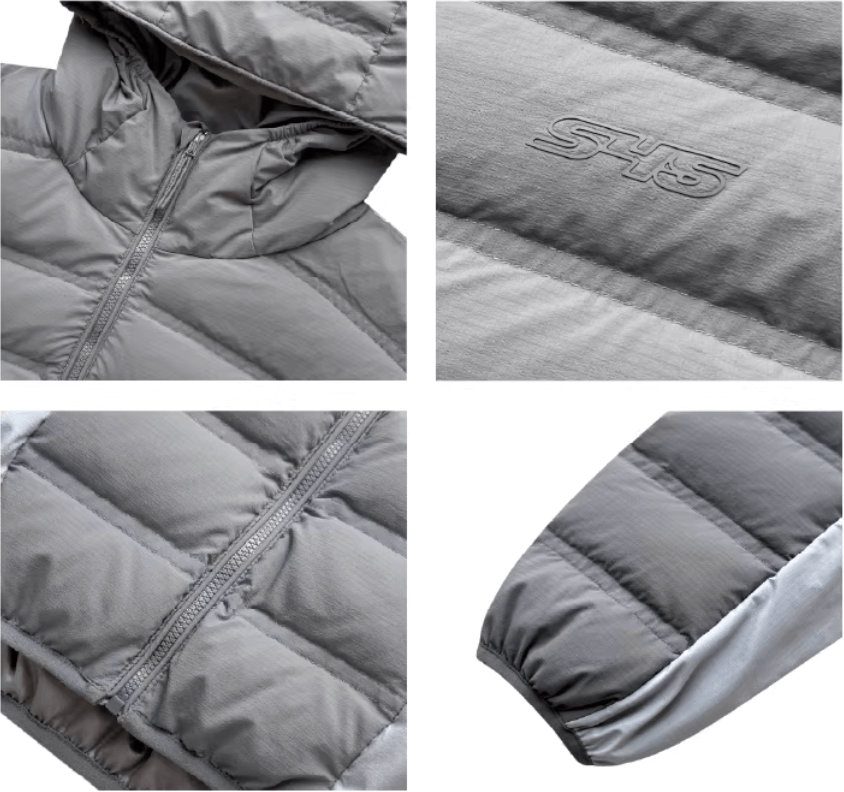 S45 Two Tone Double Stitched Lightweight Down Jacket