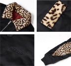 S45 Leopard Trim Patchwork MA-1 Bomber Jacket