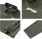 S45 Pearl and Rhinestone Long Sleeve Polo