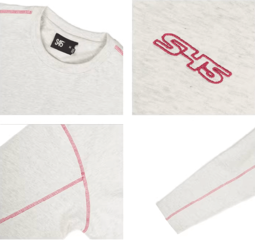 S45 Reverse Stitch Small Logo Long Sleeve Tee