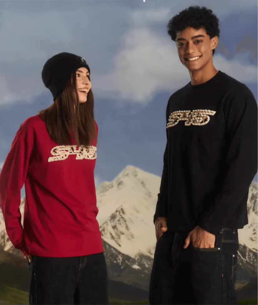 S45 Leopard Patch Pearl Logo Long Sleeve Tee