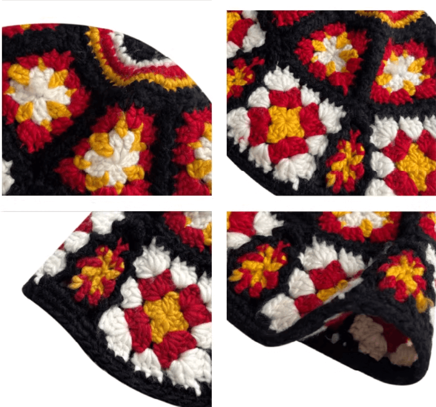 S45 Floral Knit Bucket Hat