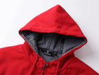 STEEPC Plaid Lined Red Hooded Jacket
