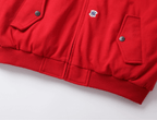 STEEPC Plaid Lined Red Hooded Jacket