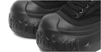 1807 INF-008 Gothic Lace Up Canvas All Black Chunky Sneakers