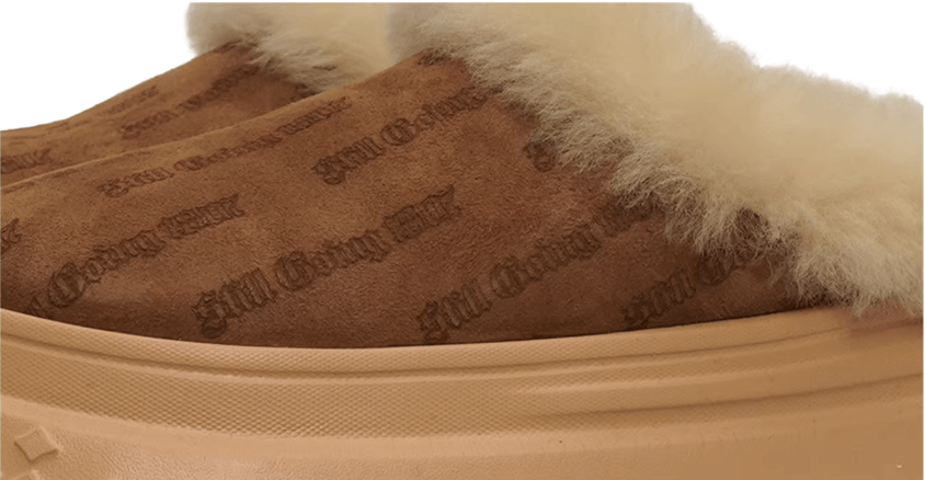 1807 INF-010 Gothic Shearling Chunky Platform Clogs