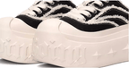 1807 INF-008 Gothic Lace Up Canvas Chunky Half Sneakers