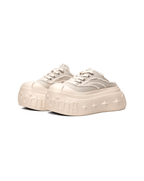 1807 INF-008 Gothic Lace Up Canvas Chunky Half Sneakers
