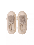 1807 INF-008 Gothic Lace Up Canvas Paisley Chunky Half Sneakers