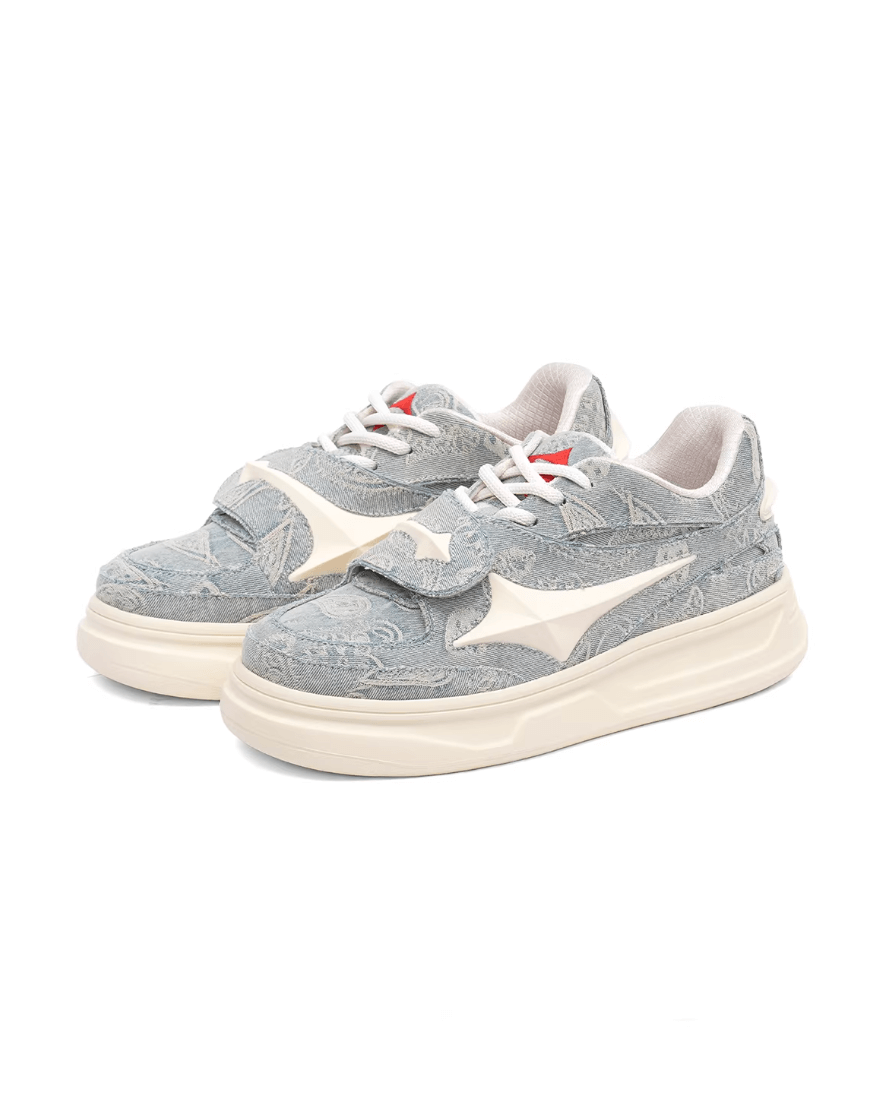 1807 INF-002 Paisley Star Straps Chunky Sneakers