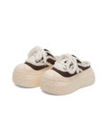 1807 INF-008 Gothic Lace Up Shearling Chunky Half Sneakers
