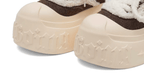 1807 INF-008 Gothic Lace Up Shearling Chunky Half Sneakers