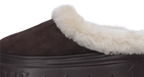 1807 INF-010 Gothic Brown Shearling Chunky Platform Clogs