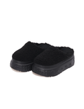 1807 INF-010 Gothic Black Teddy Chunky Platform Clogs