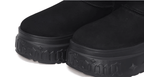 1807 INF-010 Gothic Black Chunky Platform Shearling Boots
