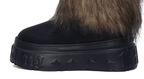 1807 INF-010 Gothic Chunky Platform Faux Fur Trim Shearling Boots