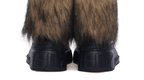 1807 INF-010 Gothic Chunky Platform Faux Fur Trim Shearling Boots