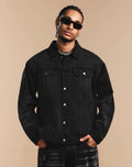1807 Cat Whiskers Washed Black Denim Jacket