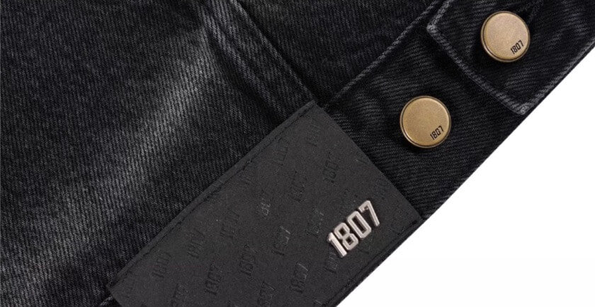 1807 Cat Whiskers Washed Black Denim Jacket
