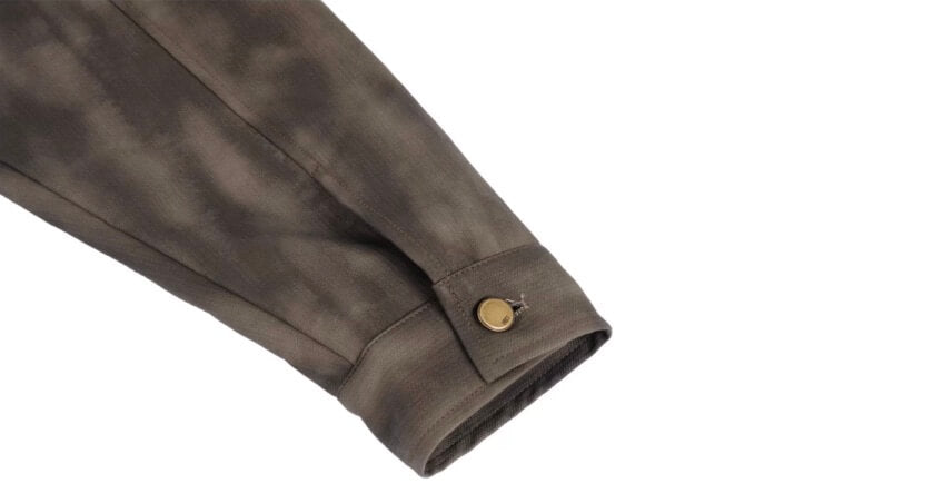 1807 ROLLTHEDICE Cat Eye Stone Embellished PU Leather Jacket