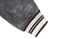 1807 In Here Crocodile PU Leather Varsity Jacket