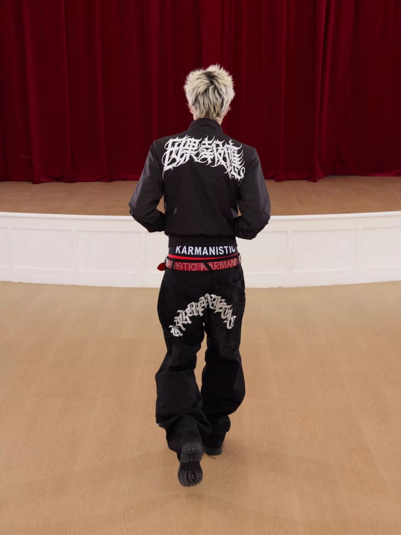 KARMANISTIC Karma Embroidered Track Jacket