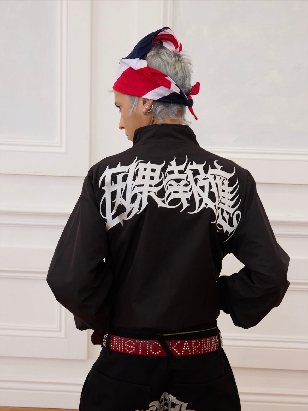 KARMANISTIC Karma Embroidered Track Jacket