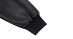 1807 Fur Collar PU Leather Hooded Jacket