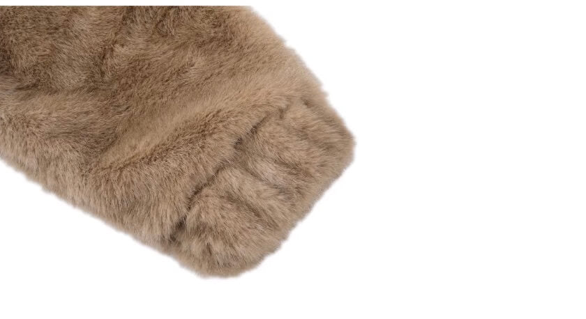 1807 Eco Faux Mink Fur Hooded Jacket
