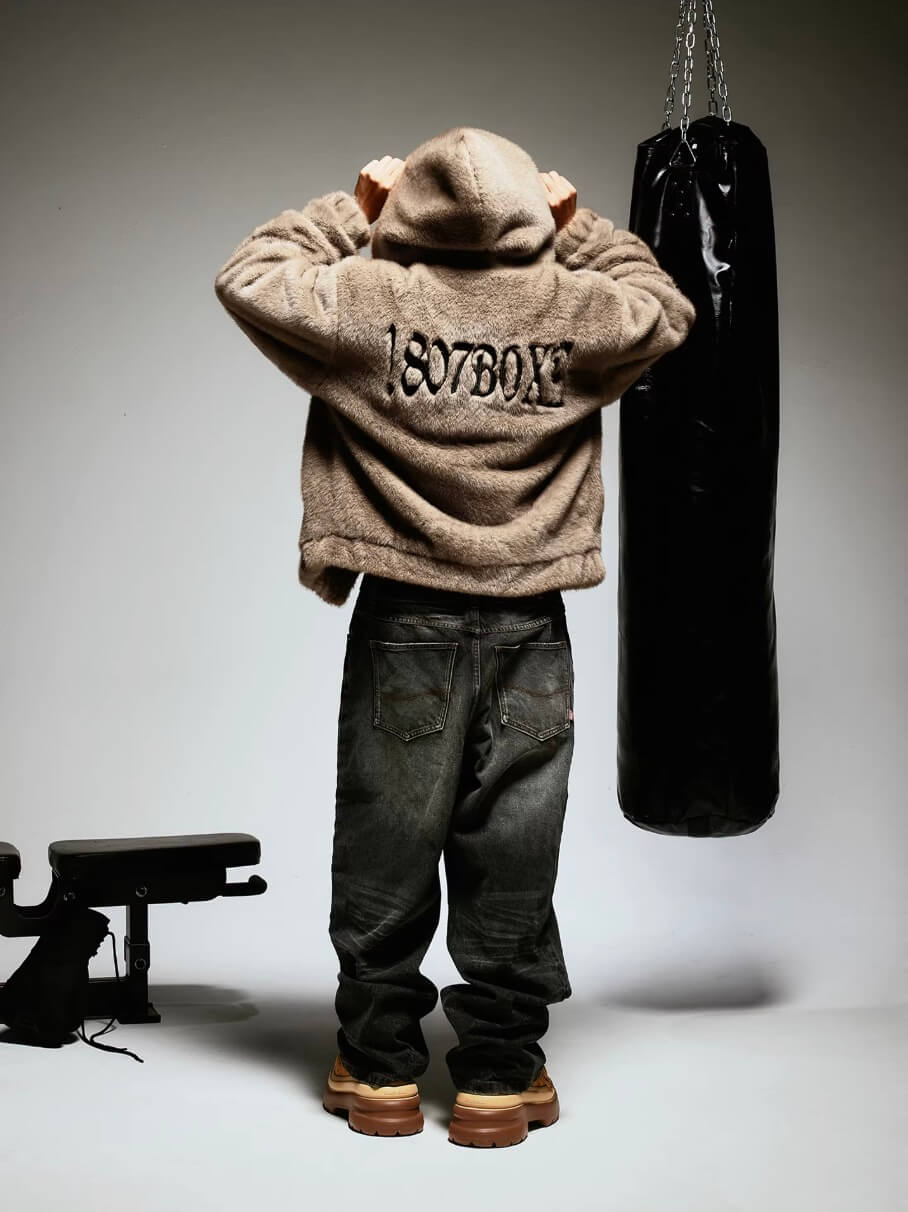 1807 Eco Faux Mink Fur Hooded Jacket