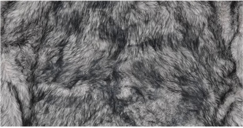 1807 Eco Faux Fur Digital Print Hooded Jacket
