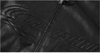 1807 Racing PU Leather Hooded Bomber Jacket