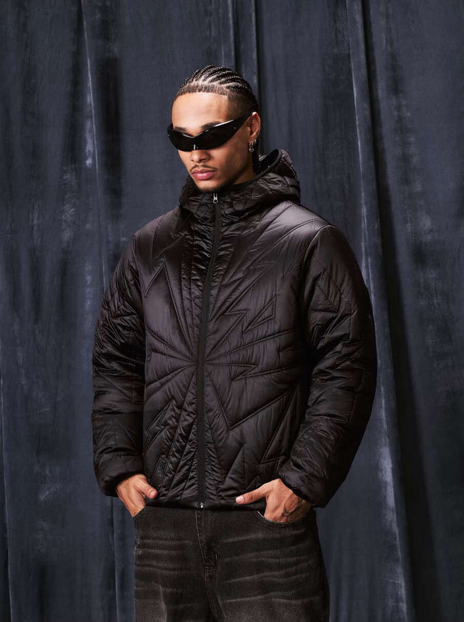 1807 Lightning Hooded Down Jacket