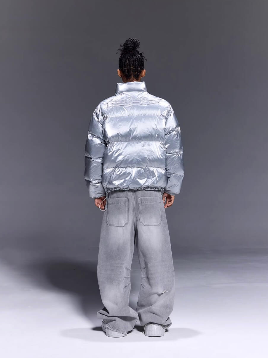 1807 Glossy Silver Down Jacket