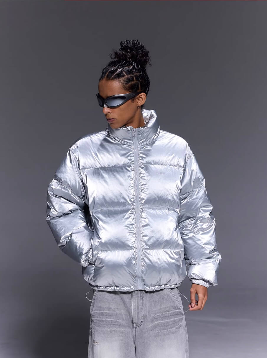 1807 Glossy Silver Down Jacket