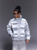 1807 Glossy Silver Down Jacket