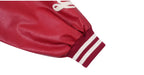 1807 PU Leather Patchwork Varsity Jacket