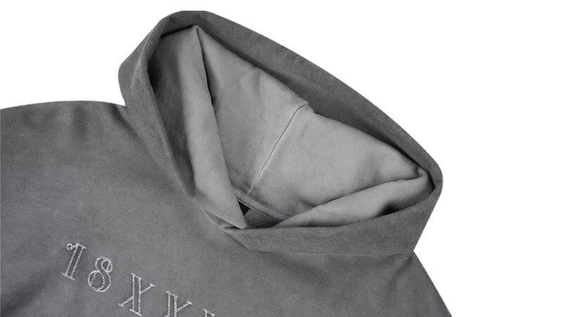 1807 Angel Printed Washed Ash Hoodie