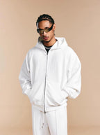 1807 Chain Stitched Logo Zip Up Hoodie
