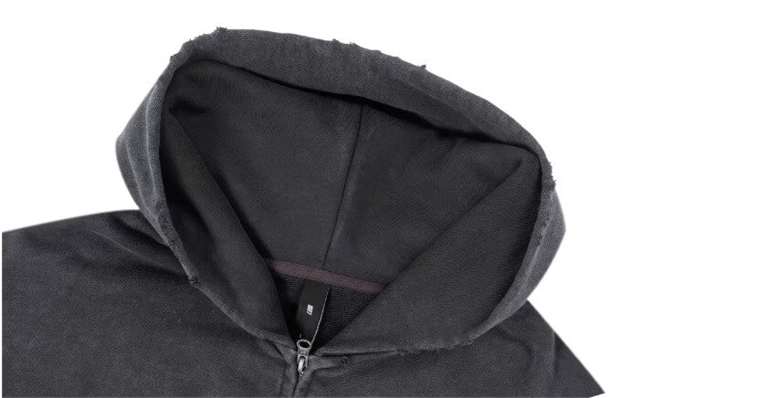 1807 Pegasus Wash Fade Zip Up Hoodie