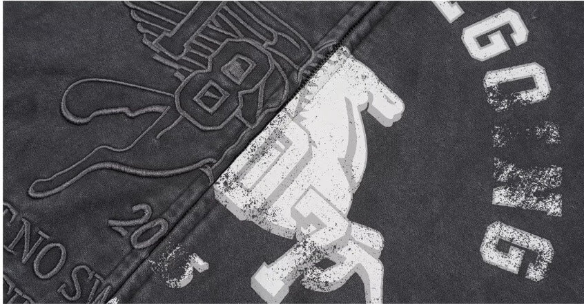 1807 Pegasus Wash Fade Zip Up Hoodie