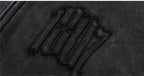 1807 Faux Fur Hood Trim Washed Zip Up Hoodie